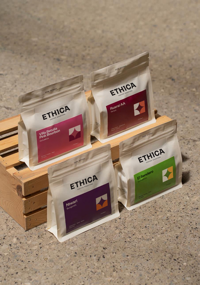 Ethica Coffee Roasters: брендинг и упаковка specialty-coffee